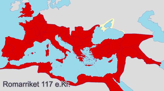 Romarriket när det var som störst Romarriket nådde sin största utbredning på 100-talet e.kr.