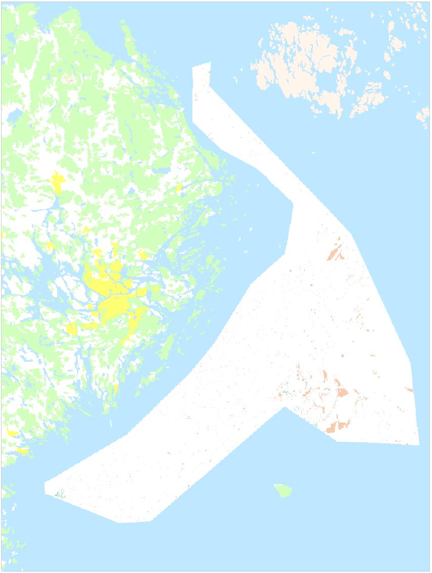 Figur 42 Förändring av den kumulativa miljöeffekten i procent inom Norra Östersjön och Södra Kvarken jämfört med nollalternativet.