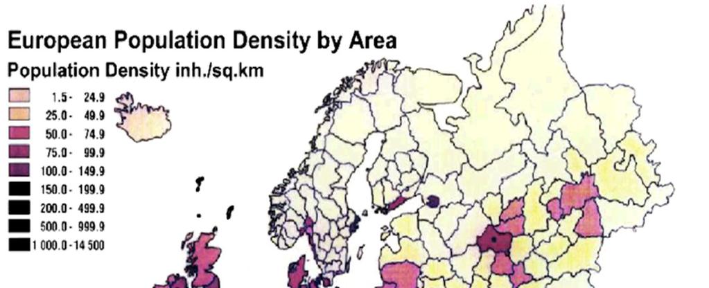 Sverige skiljer sig från kontinenten Glest