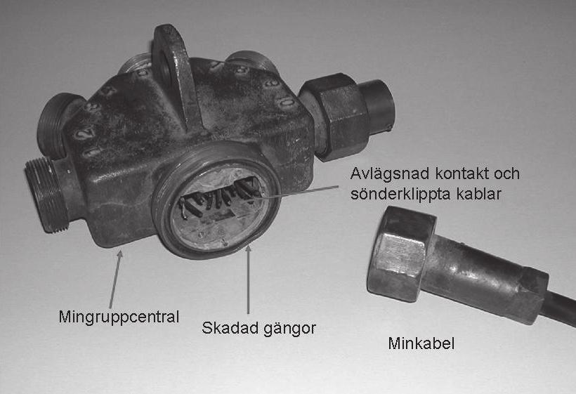 hölls upp från botten av en boj. Stålburen hade påseglats på djupt vatten med mekaniska skador som följd.