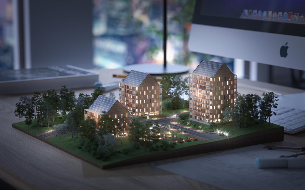 Ett unikt koncept / A unique concept Vi vill bygga hus på ett nytt sätt. Certifierat enligt FEBY Guld som internationella passivhus. I massivträ med solceller.