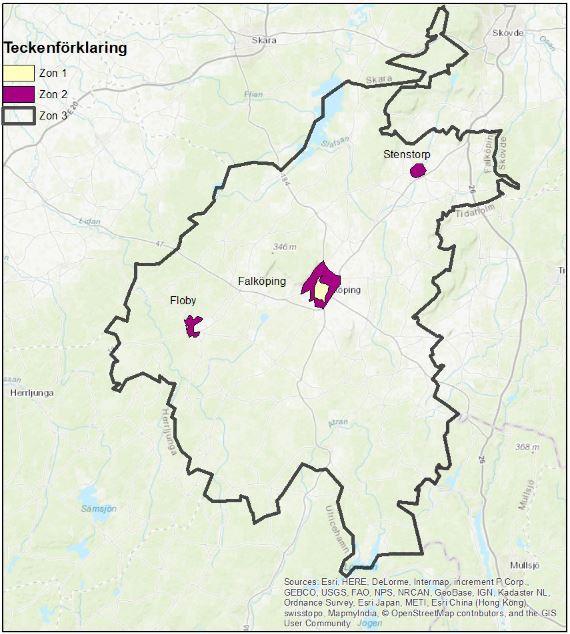 9 Figur 3-1 Zonindelning för