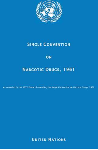 1961-2015 Modern Narkotikakontroll Begränsa användandet till endast medicinskt bruk och vetenskapliga ändamål 1961: