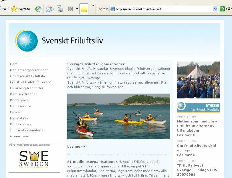 Det nya namnet föranledde också en uppdatering av kommunikationsplanen. Svenskt Friluftsliv i media Under året har Svenskt Friluftsliv uppmärksammats i media vid ett 70-tal tillfällen.