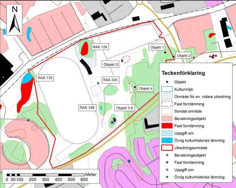 Kulturmiljö- och fornlämningar I samband med programarbetet har en arkeologisk utredning gjorts (rapport gällande etapp 1 utredning Täby park).