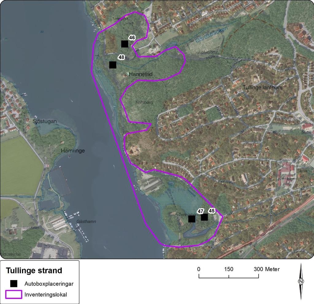 Lokaler i Botkyrka kommun Figur 14. Tullinge strand inventerades med fyra autoboxar.