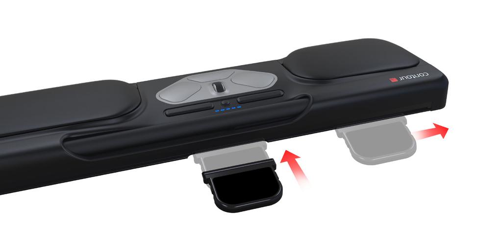 långa och korta stödet 2 och 3 och tryck av RollerMouse