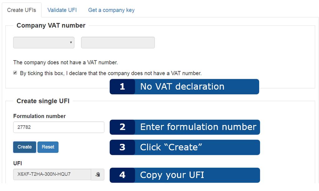 Applikation för att skapa UFI-koder - Användarhandbok 11 Figur 2-5: