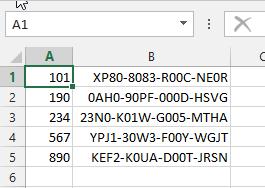 De enda begränsningarna för filen är att den måste ha ett formuleringsnummer per rad, den inte får innehålla mer än 10 000 rader, den inte får innehålla tomma rader.