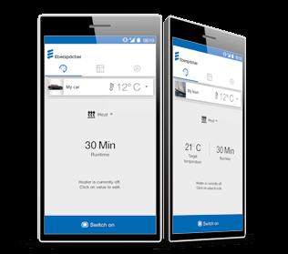 nydesignad smartphone- app Fungerar tillsammans med alla webb-aktiverade enheter, optimerad för mobila enheter Automatisk beräkning av drifttid Dimensioner L x B x H (inklusive fästen) mm 126 x 66 x