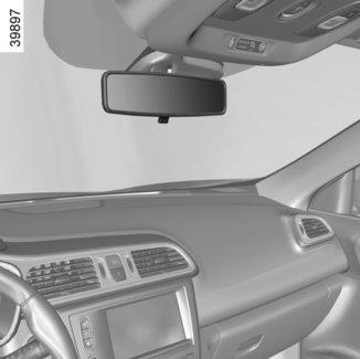 BACKSPEGLAR (2/2) 4 6 5 Backspegel utan spak 4 Backspegeln mörknar automatiskt när bilen bakom dig har ljusen på.