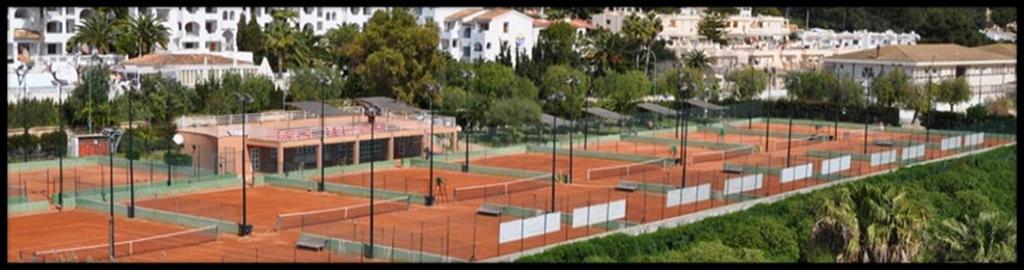 European clay tennis courts, a club