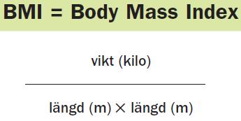 Metoder för bedömning av viktsituation Vanliga mått för att beskriva en människokropp är längd och vikt. Redan efter födseln vägs och mäts det lilla barnet.