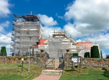 Kropps kyrka renoveras utvändigt. Björka församlingsgård Torsdag 21 september kl. 18.