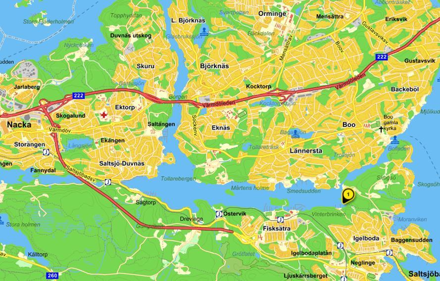 4 Lokalisering Skutviken är lokaliserat i Nacka