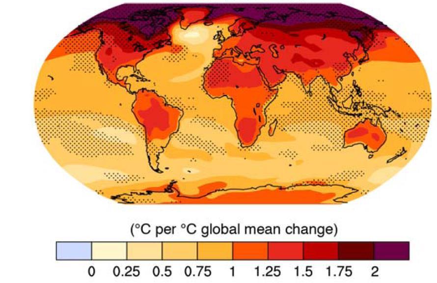 Regionala klimatförändringar skiljer sig från de