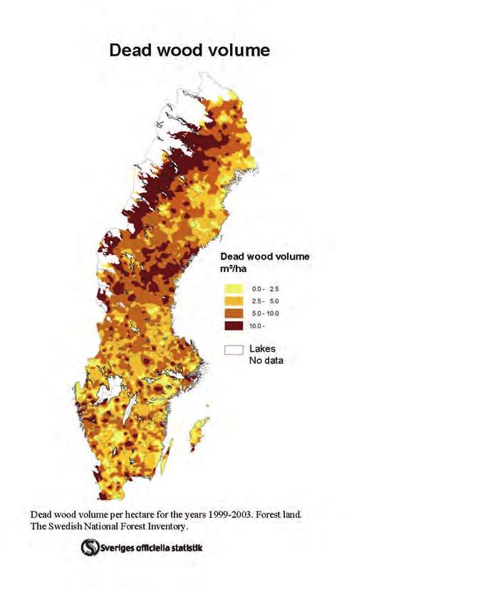 Exempel: Död ved 1923 1993 Döda träd lämpliga till brännved 1994 Utökad dödvedsinventering Endast en delmängd av