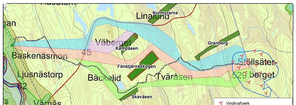 7(14) Information om bebyggelse har hämtats från Lantmäteriets fastighetskarta och information om aktuell översiktsplan har inhämtats från Torsby kommun.