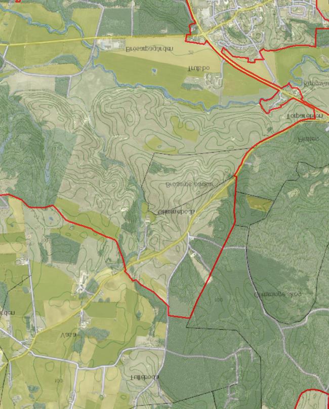 Bilaga 1. Karta över Natura 2000-området Verkeåns dalgång med delområdet Brösarps backar med skötselområden A-B i blå markering.