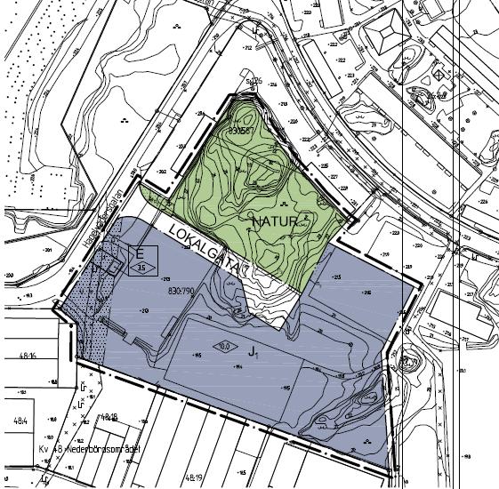 11. Planerad byggnation och grundläggning Inom planområdet planeras småindustri samt en ny lokalgata in till området från Hagelvädersgatan, se figur 3.