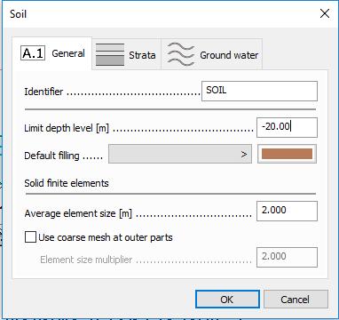 6. Figur 5.5: Dialogruta för 3D Soil Figur 5.6: Inställningar, fliken General.