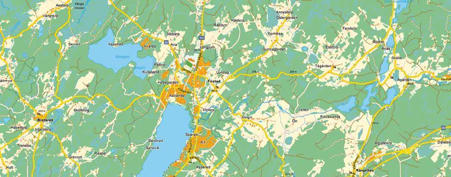 27 Vänga kvarn 5 Öre bro 16 Fristads kyrka 28 Åsengården 6 Skalle badplats 17 Tämta kyrka 7 Asklanda badplats 18 Tärby kyrka 29 Borgstena hembygdsgård 8 Klockarebolet och