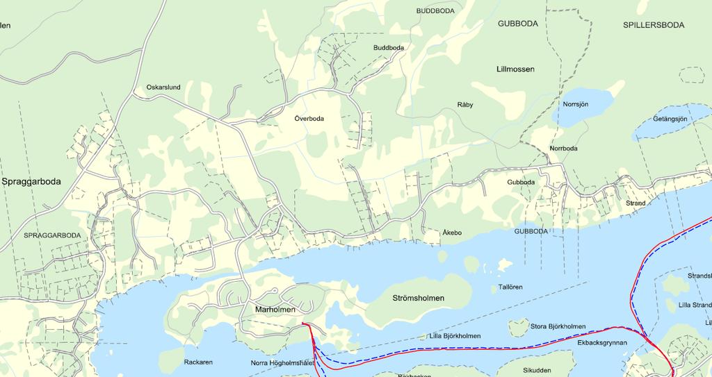 samband med överföringsledningen för spillvatten kommer även en överföringsledning för vatten att byggas för att förstärka kapaciteten från Norrtälje till Köpmanholm.