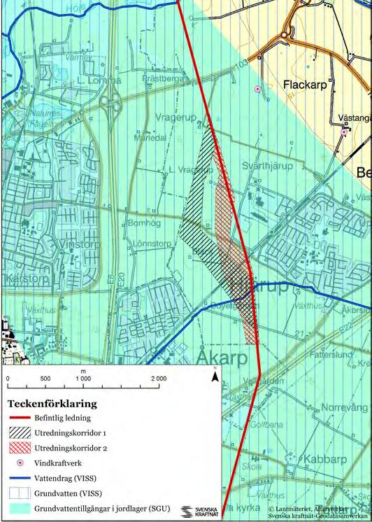 28 SAMRÅDSUNDERLAG LEDNINGSFLYTT - STAFFANSTORP tem Sverige). Den kemiska ytvattenstatusen 2009 var god. Det finns även grundvattentillgångar i jordlager, se figur 18.