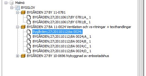 Värme/Sanitet, Vatten/Avlopp, Ventilation) etc. - Tryck på plustecknet sidan om den bruna lådan.