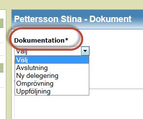 Du kan ändra till ett tidigare eller senare datum vid behov genom att placera markören i fältet och välja ett datum från kalendern som visas.