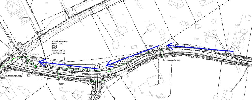 -0-, Rev -0- Projektnummer Evedalsvägen Tillkommande flöde Ackumulerat flöde Evedalsvägen 0/0 till 0/000 Inkommande flöde från Lillsvängen Ansluter till magasin på m vid korsning Ringleksvägen