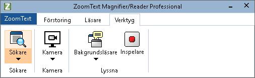 186 Verktygsflik Verktygsflik ger dig knappar flr att starta ZoomTexts verktyg och funktioner.
