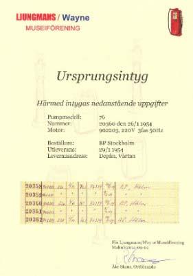 Verksamhetsberättelse 2017 För Ljungmans / Wayne museiförening med organisationsnummer 802435-2935 Årsmötet hölls den 5 maj i företaget Wayne Fueling Systems lokaler där vi samtidigt fick en inblick