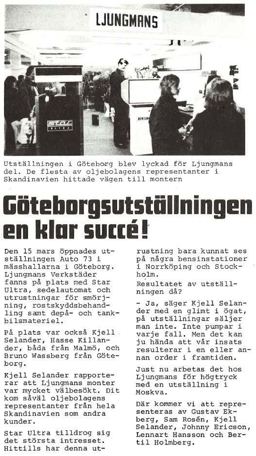 En historisk återblick 45 år sedan 1973 Då hade Ljungmans precis