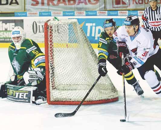 HOKEJ 9 NÁVRAT K UTORKOVEJ DOHRÁVKE 11. KOLA NAJVYŠŠEJ SÚŤAŽE Žilinčania ustáli dva kolotoče ŽILINA B. BYSTRICA 3:1 Dva cenné skalpy a šesť bodov získali žilinskí hokejisti do tabuľky počas troch dní.