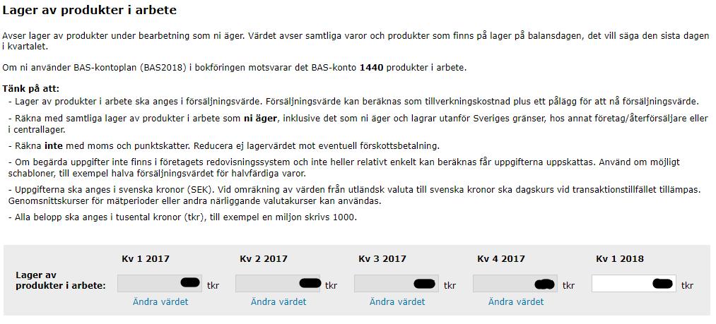 Statistikens framställning version