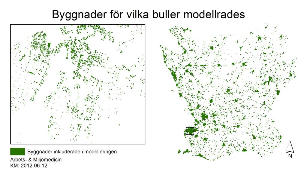 Höjddata En viktig faktor att ta hänsyn till vid bullermodellering är topografi. Hög noggrannhet på dessa data är att föredra, men mer detaljerad data innebär mer krävande beräkningar.