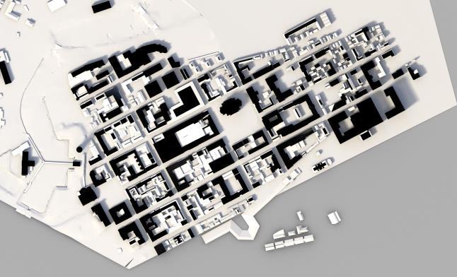 Samhällsbyggnadskontoret Ändring av planbeskrivning 13(18) Bild 1 Bild 2 Modellen och höjdstudien över Kvarnholmen till vänster visar att Tenngjutaren blir den högsta byggnaden i sitt kvarter.