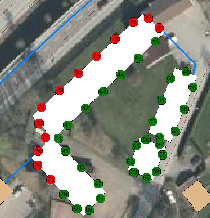 Bilaga 2 MAXIMAL LJUDNIVÅ - FRIFÄLTSVÄRDE VID FASAD - TRAFIKDATA MED AVSEENDE PÅ NATTETID (KL 22 06) - PROGNOSÅR 2040 L max 70 dba 70 dba < L max SPÅRTRAFIK VÄGTRAFIK