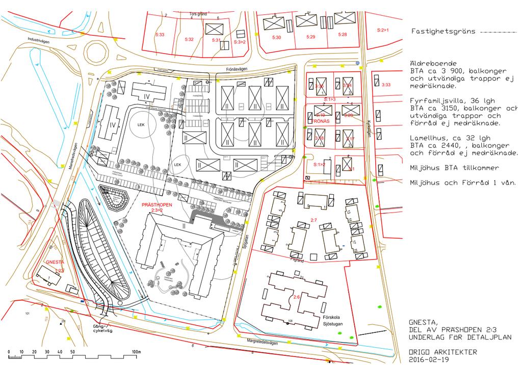 Gnesta kommun Sid 7(12) Möjlig bebyggelse enligt planförslaget. Illustrationsplan: Origo Arkitekter Möjlig bebyggelse enligt planförslaget.