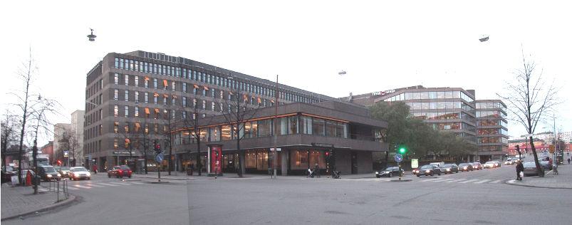 Museet avser dock att inom en snar framtid göra en sådan klassificering. Trygg-Hansahuset från korsningen Fleminggatan-Scheelegatan. FÖRSLAGET Nytt kontorshus m.m. Förslaget innebär att en tio våningar hög byggnad med triangulär planform uppförs i hörnet av Fleminggatan och Scheelegatan.