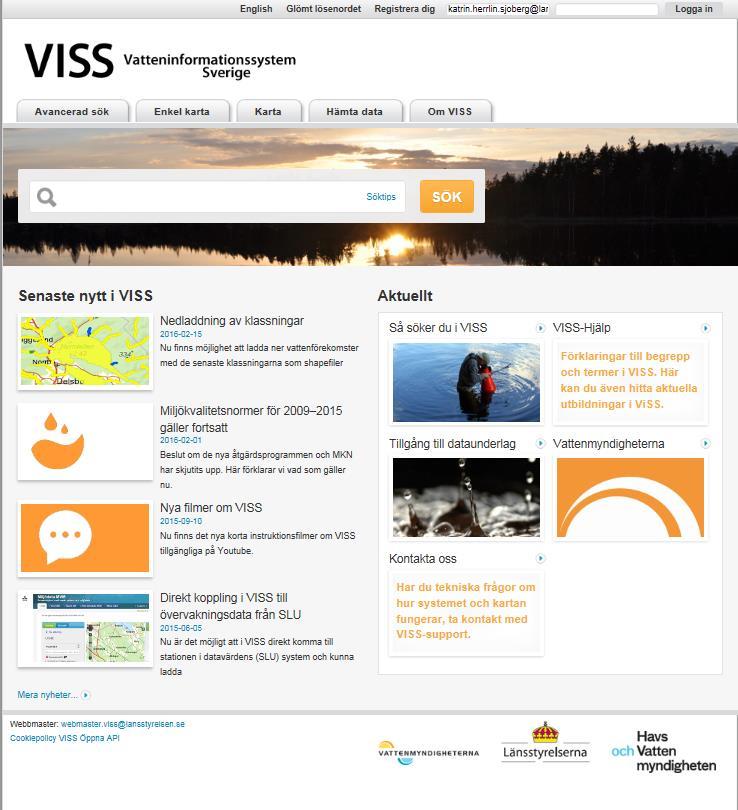 VISS exempel Ljungbyån VattenInformationsSystem Sverige >100 000 besökare per år