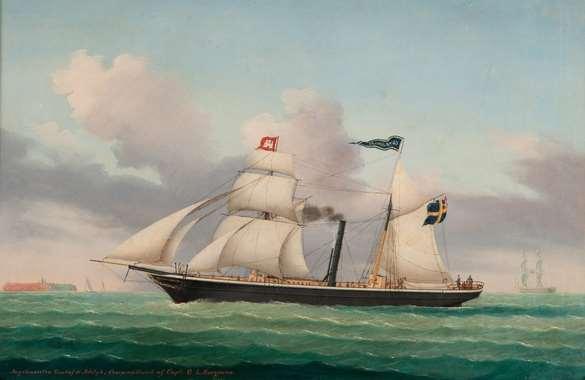 GUSTAF II ADOLF byggdes 1855 av Lindholmens Verkstad för rederi: Ångfartygs AB Gustaf Adolf i Göteborg. Det var varvets första fartyg. De första två åren körde GUSTAF II ADOLF mellan Göteborg Hamburg.