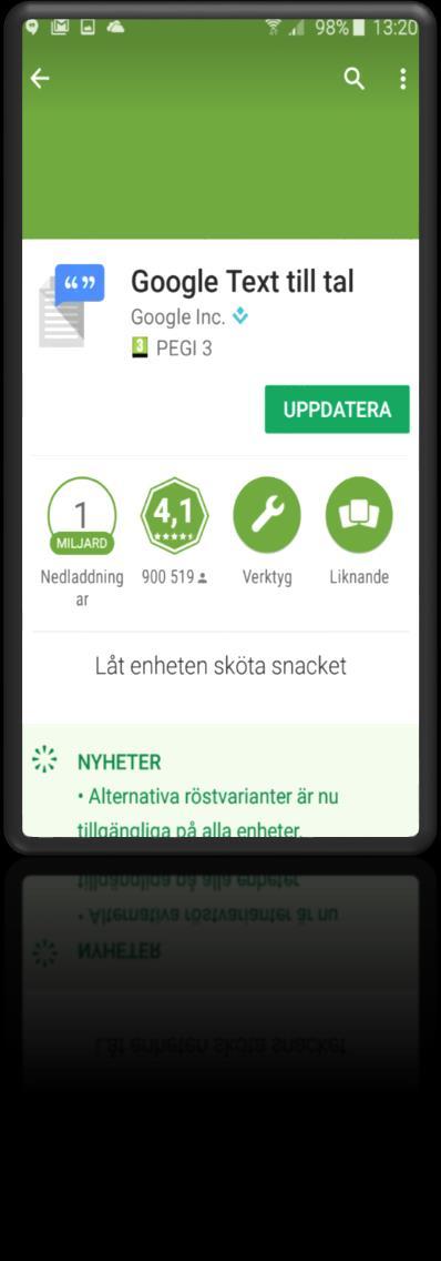 Android med TalkBack -
