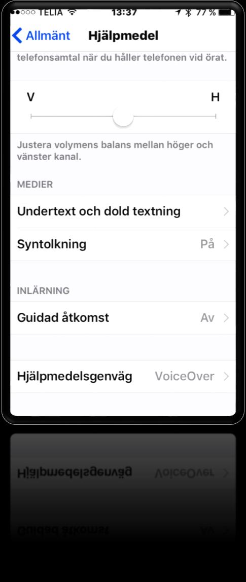 iphone med Voice Over