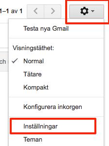 Du måste även ändra i Gmail inställningar, logga in på ditt konto