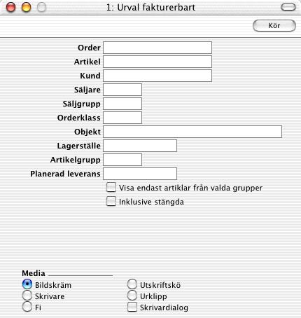 Kapitel 1: Order - Rapporter - Fakturerbart Fakturerbart Endast gruppsaldo beskrivning), men då får inte alternativet Endast gruppsaldo användas.