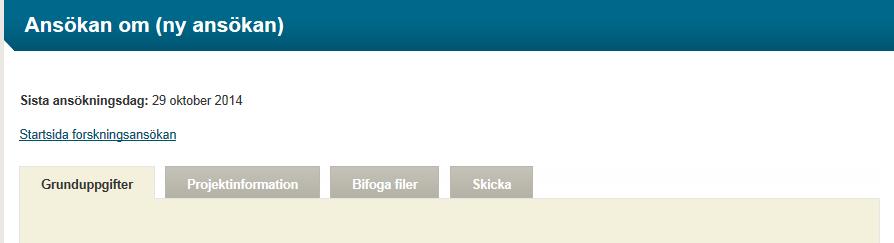 samhällsskydd och beredskap 3 (6) 4. Fyll i formuläret för förstudieansökan Formuläret består av fyra flikar på vilka du ska lämna efterfrågad information.