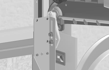 7.3 / 6 2 1 Om porten senare skall utrustas med E-drivning, måste rullens position ändras motsvarande till position 1. 7.7.3 / 7 Se till att avståndet mellan löprulle och löprullshållare är 1 2 mm under den totala portrörelsen.