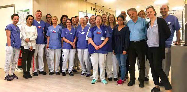 patientföreningarna, patientrepresentanter deltar i utvecklandet av patientinformation, patientföreningar finns närvarande i väntrummet på ASC och håller caféintervjuer, pratar med patienter om deras